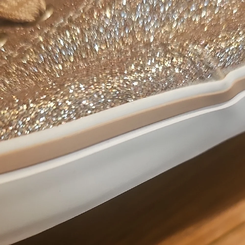 Old Navy NWT Girls Gold Glitter Sneakers Size 1